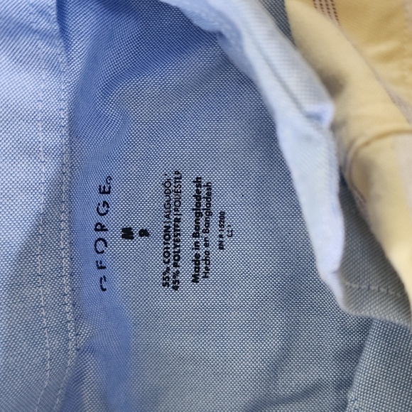 Kids Size M (8) George Yellow Striped and Blue Casual Button Down Shirts - Picture 3 of 4